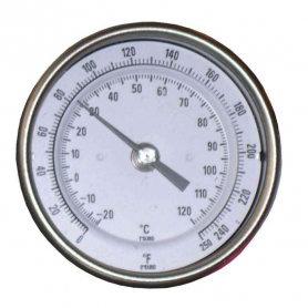 Leonard 37C30A DIAL THERMOMETERS - Back conn. 15/16&quot; bulb 0-14