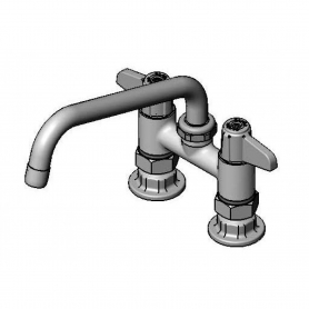 T&amp;S BRASS 5F-4DLS08 EQUIP 4IN DECK MOUNT SWIVEL BASE FAUCET
