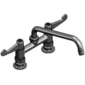 T&amp;S BRASS 5F-6DWS10 EQUIP 6IN DECK MOUNT FAUCET