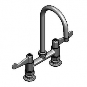 T&amp;S BRASS 5F-6DWX05 EQUIP 6IN DECK MOUNT FAUCET