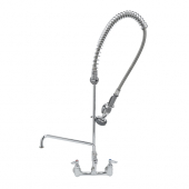 T&amp;S BRASS B-2187 PRE-RINSE UNIT: 8&quot; WALL MOUNT ADD-ON FAUCET