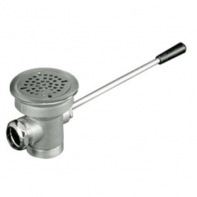 CHG Wste Assy 3x1.5IN,Overflow Outlet, SS Lever Hdl, Cast Bronze Body, Flat Strainer