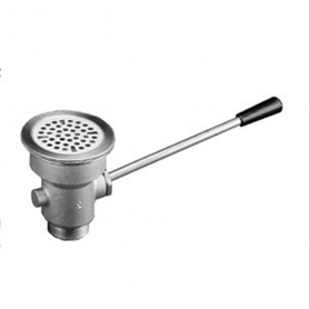 CHG Wste Assy 3.5x2IN,SS Lever Hdl, Cast Bronze Body, Flat Strainer