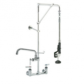 Wall Mount Swivel Arm Pre-Rinse with 12&quot;&quot; Add on Faucet