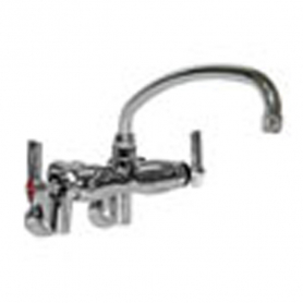 CHG Service Sink Fct, Wl Mnt, 8IN Ctrs, CP, Cmprsn Vlvs, 9IN Swng Arched Tblr Spout, Lever Hdls