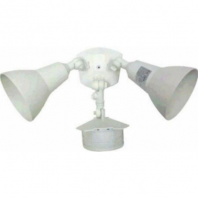 Lithonia Motion Sensor Flood Light -White 2 PAR38 Lamp