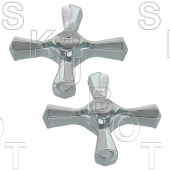Replacement for Sayco* Cross Bath Handles -Pair Hot &amp; Cold