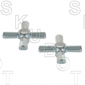 Replacement for Sterling* Bath Cross Handles - Pair Hot &amp; Cold
