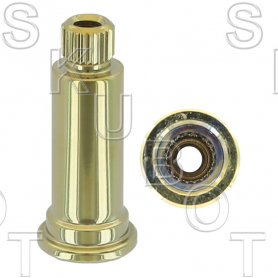 Stem Extension 20 Point Internal to 24 Point - Polished Brass