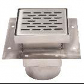 P2083 Mifab P2080 SS FLOOR DRAIN 8&quot; SQ/ 3&quot; OUTLET/FULL GRATE