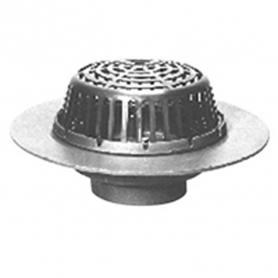 Zurn ZA107-3NH-C 15In Dia Roof Drain w/ Aluminum Dome-Deck Clamp
