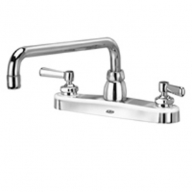 Zurn Z871H1 Kitchen Sink Faucet With 12&quot; Tubular Spout And Lever Handles.